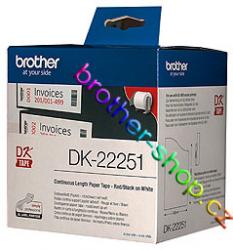 DK-22251 páska papírová 62mm originál BROTHER DK22251 (pro QL800, QL810W, QL820NWB )