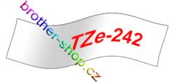 TZe-242 červená/bílé páska originál BROTHER TZE242 ( TZ-242, TZ242 )