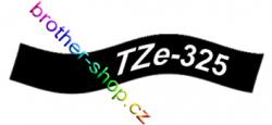 TZe-325 bílá/černé páska originál BROTHER TZE325 ( TZ-325, TZ325 )