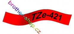 TZe-421 černá/červené páska originál BROTHER TZE421 ( TZ-421, TZ421 )