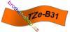 TZe-B31 černá/oranžové svítivá páska originál BROTHER TZEB31 ( TZ-B31, TZB31 )