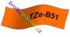 TZe-B51 černá/oranžové svítivá páska originál BROTHER TZEB51 ( TZ-B51, TZB51 )