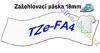 TZe-FA4 modrá/bílé zažehlovací páska originál BROTHER TZEFA4